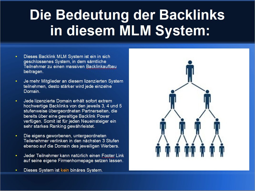 Backlink Integration in das MLM