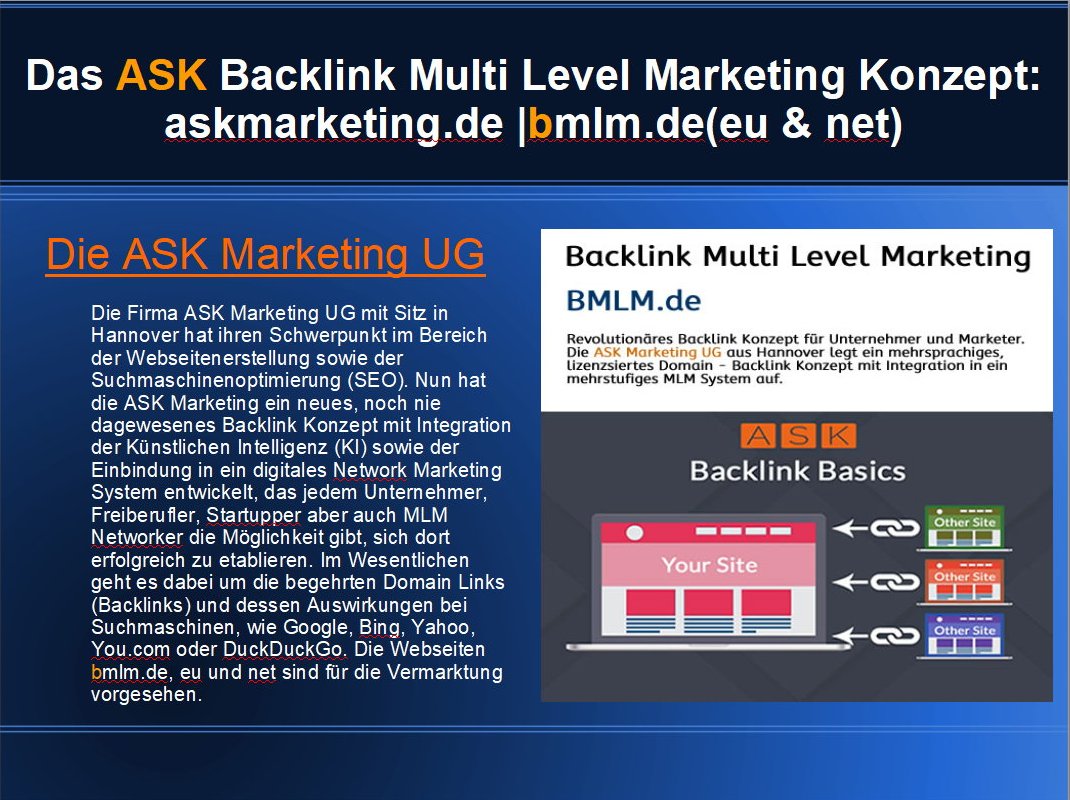 ASK Multi Level Marketing Konzept